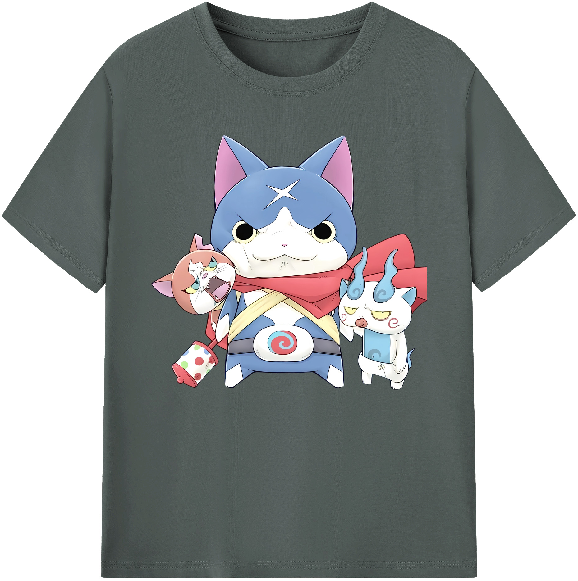 （画像用） 妖怪ウォッチ Yo-kai Watch 綿100％ メンズ半袖Tシャツ｜肌触りやわらか＆通気性